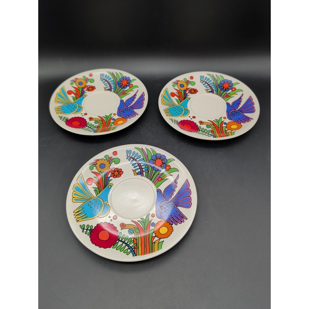 3 Villeroy & Boch Acapulco Saucer Plate 7.25" Replacement Brown Stamp